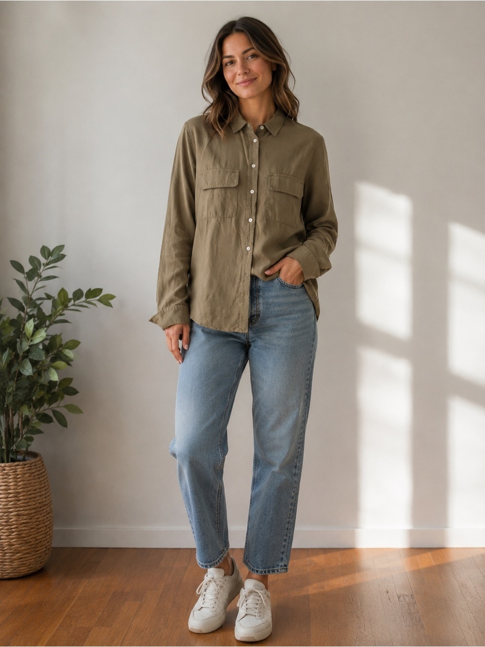Like New Everlane 100% Silk Button-Front Shirt – Size 0